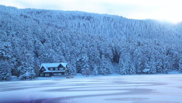 Bolu Gölcük'ten kış manzaraları