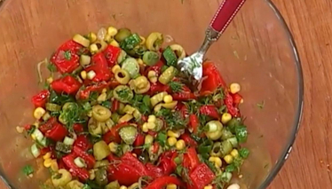 Közlenmiş Biberli Mantar Salatası Tarifi